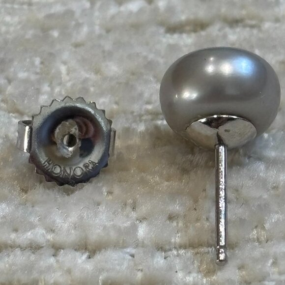 Honora Grey Pearl Earrings - Picture 9 of 13